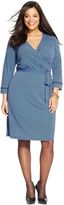 Thumbnail for your product : Jones New York Signature Plus Size Printed Faux-Wrap Dress