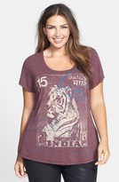 Thumbnail for your product : Lucky Brand Tiger Stamp Tee (Plus Size)