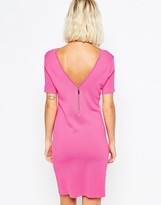Thumbnail for your product : Asos Design ASOS Dress with Cut Out Detail And Zip Back In Structured Knit