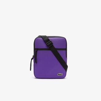 Lacoste Men's PVC Medium Crossover Bag, Noir