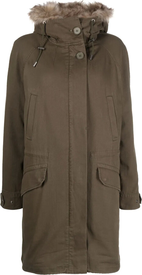 Yves Salomon Shearling-Trim Hooded Parka
