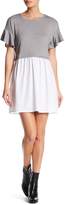 Thumbnail for your product : Bobeau Short Sleeve Ruffle Poplin Shirt Dress