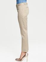 Thumbnail for your product : Banana Republic Camden-Fit Beige Jacquard Ankle Pant