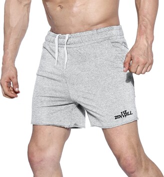 Wangdo Mens Gym Workout Shorts Athletic Bodybuilding Fitness Shorts Fitted Training Short for Running with Zipper Pocket 