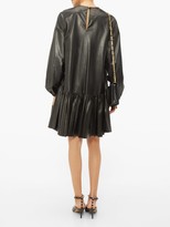 Thumbnail for your product : Valentino Tiered Leather Dress - Black