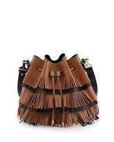 Thumbnail for your product : Proenza Schouler Medium Fringe Bucket Bag, Dune/Black