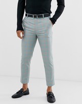 Thumbnail for your product : ASOS DESIGN skinny crop suit pants in colour pop grey check