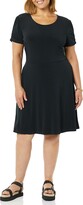Thumbnail for your product : Amazon Essentials Women's Gathered Short Sleeve Crew Neck Shift Dress (Available in Plus Size)
