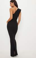 Thumbnail for your product : PrettyLittleThing Black One Shoulder Maxi Dress