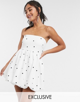 true violet polka dot dress