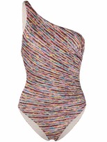 Thumbnail for your product : Missoni Striped One-Shoulder One-Piece