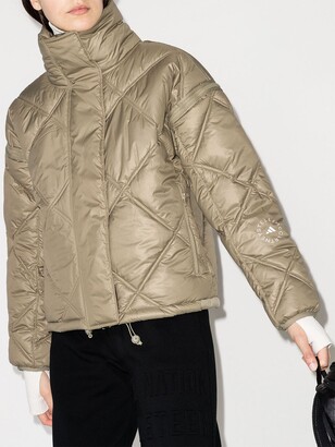 adidas by Stella McCartney Neutrals Detachable Sleeves Quilted Padded Jacket