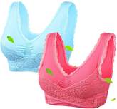 Thumbnail for your product : Crazy Women's Comfort Lace Side Buckle No-Bounce Full Support Sports Bra Vestblack-Skin-L