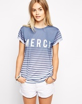 Thumbnail for your product : ASOS T-Shirt with Merci Print and Stripes