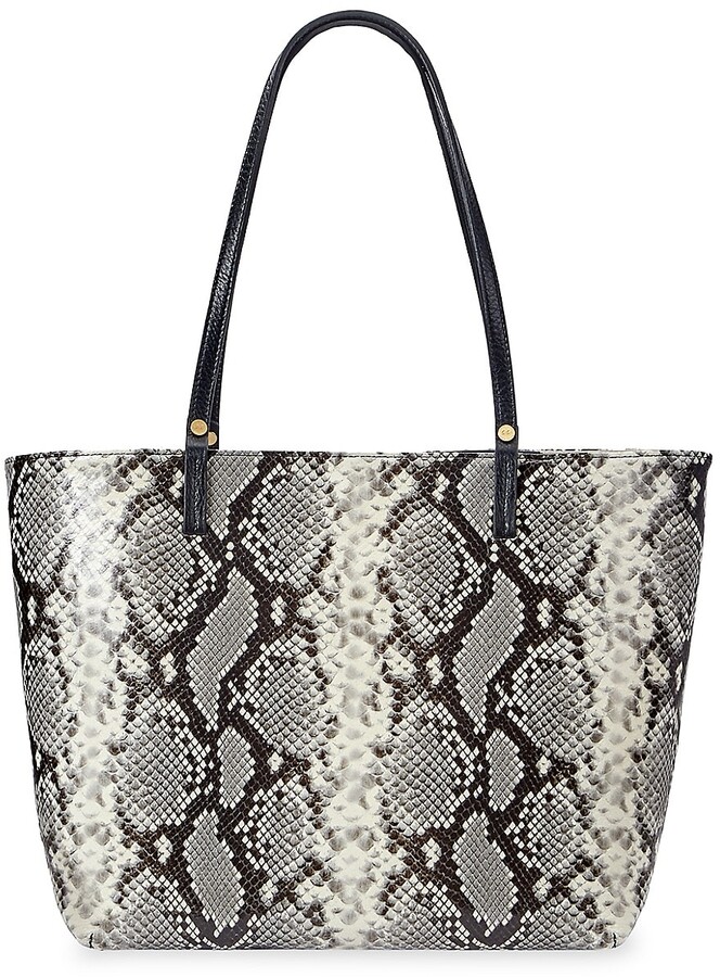 python embossed leather handbags