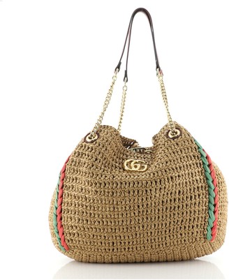 gucci raffia tote
