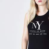 Thumbnail for your product : River Island Womens Black 'NY state of mind' sleeveless bodysuit