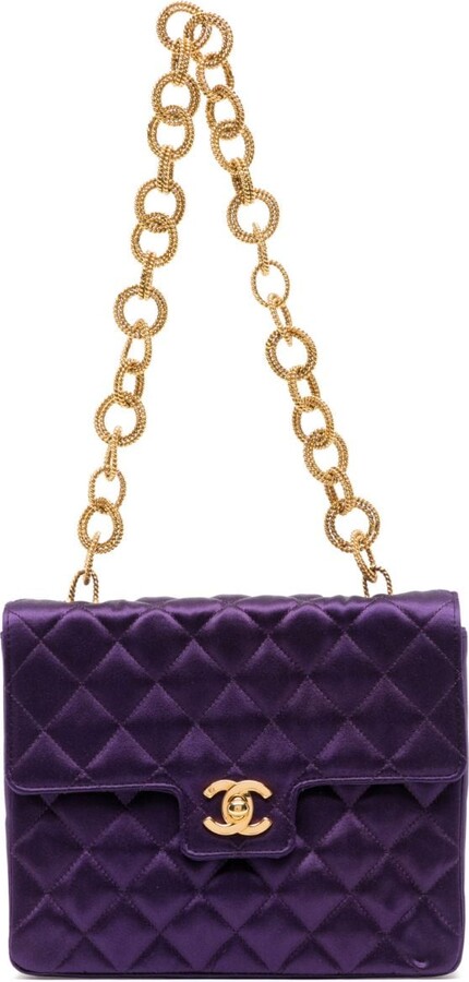 Chanel Timeless Classic Mini Flap bag Purple Patent leather ref.397274 -  Joli Closet