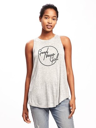 Old Navy Graphic High-Neck Swing Tank for Women