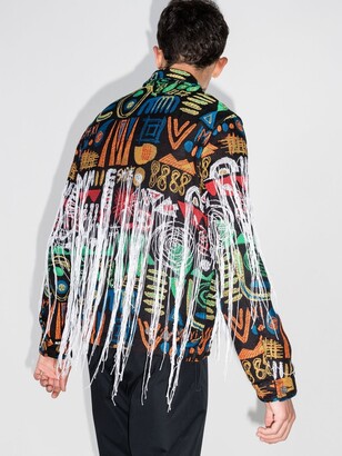 Song For The Mute Fringed Embroidered Jacquard Jacket