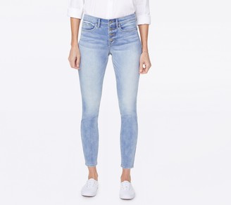 exposed zipper jeans