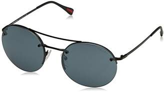 Prada Sport Women’'s PS51RS 7AX5L0 59 Sunglasses, Light Grey Black