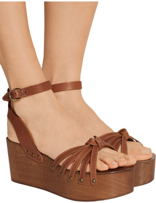 Etoile Isabel Marant Zia Leather Platform Sandals