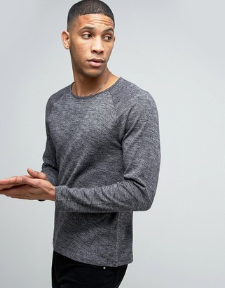 Esprit Fine Knit Slub Sweater With Raglan Sleeve Detail