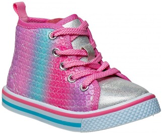 red sequin high tops