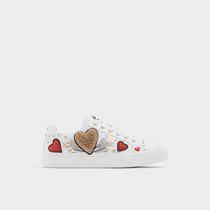 aldo white sneakers womens