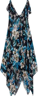 Diane von Furstenberg West Draped Floral-print Silk-chiffon Maxi Dress