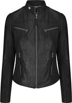 Thumbnail for your product : Aviatrix 100% Ladies Real Leather Jacket Fitted Bikers Style Vintage Grey Rock - Gris