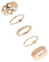 Thumbnail for your product : Forever 21 Chainlink Textured Ring Set