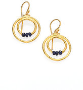 Thumbnail for your product : Gurhan Hoopla Blue Sapphire, Sterling Silver & 24K Yellow Gold Drop Earrings