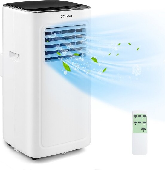 Costway Costway6000BTU(9000BTUASHAR)PortableAirConditioner3-in-1ACUnitwithCoolDehumFanSleepMode