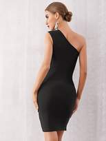 Thumbnail for your product : Shein Adyce One Shoulder Zipper Detail Bandage Dress