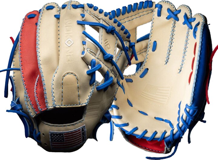 Nokona 11.5” EdgeX Born Ready Series Glove, Tan/Blue