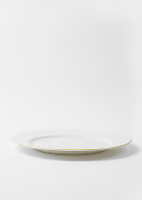 Paul Smith for Thomas Goode - White Bone China Plate With Lime Green
