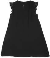 Thumbnail for your product : Armani Junior Girls' Faux-Leather Flutter-Sleeve Asymmetrical Dress