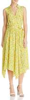 Thumbnail for your product : Moschino Boutique Lemon-Print Silk Wrap Dress