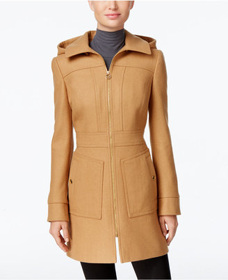 MICHAEL Michael Kors Hooded Wool-Blend Coat, Only at Macy's