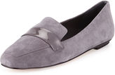 Thumbnail for your product : Delman Fab Patent-Strap Suede Loafer