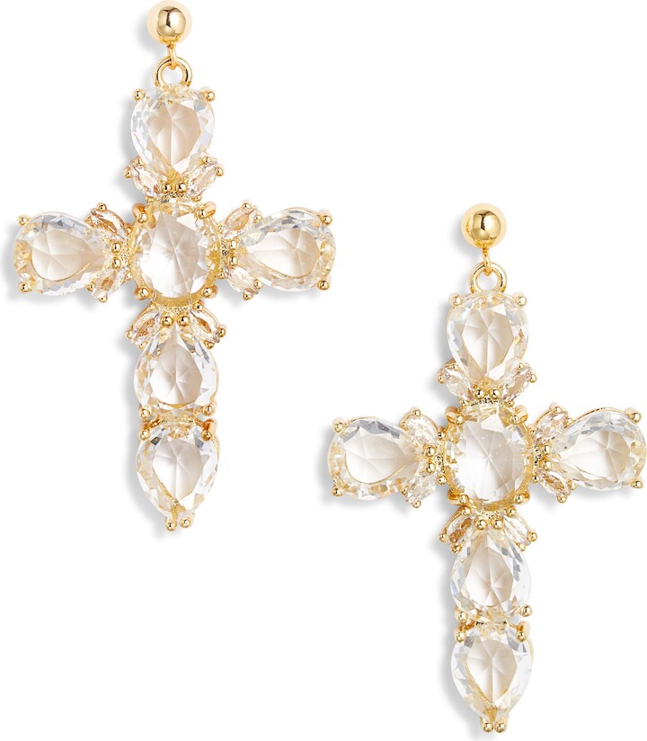 VIDAKUSH XL Cross Drop Earrings