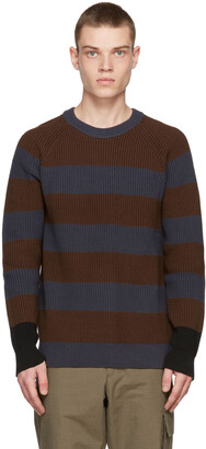 Paul Smith Brown & Navy Striped Sweater