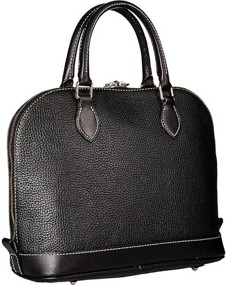 Dooney & Bourke Pebble Zip Zip Satchel (Black/Black) Satchel Handbags