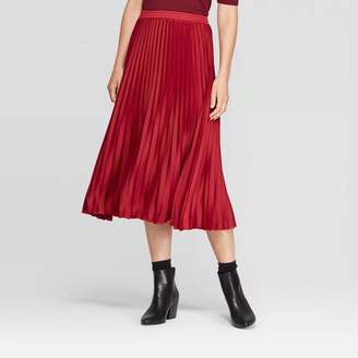 A New Day Women's Relaxed Fit High-Rise Pleated Skirt