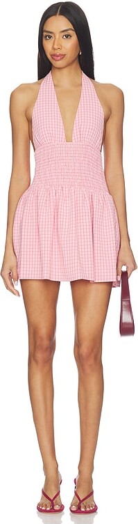 MORE TO COME Aleena Halter Mini Dress
