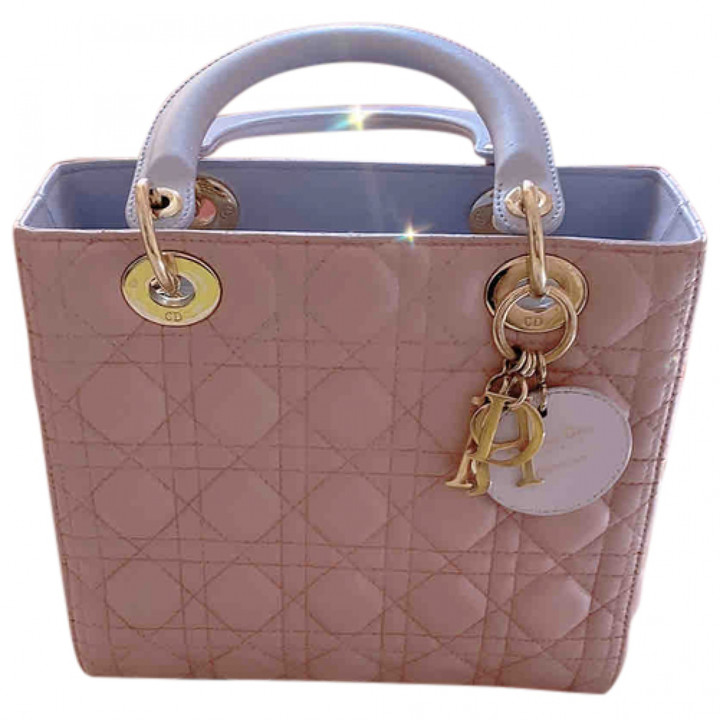 Dior pink Leather Handbags