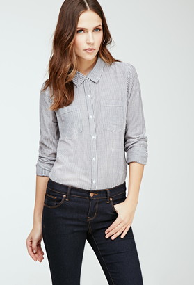 Forever 21 Classic Pinstriped Shirt