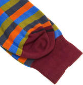 Thumbnail for your product : 40 Colori - Burgundy Split Stripes Organic Cotton Socks